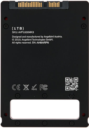 Angelbird AV Pro Mk3 SSD 1TB τύπου 2.5'' με σύνδεση SATA III