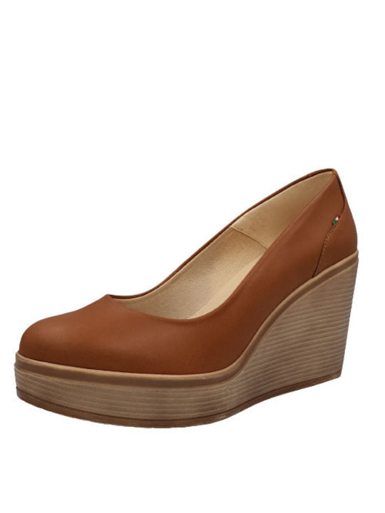 Ragazza Leder Pumps Tabac Braun