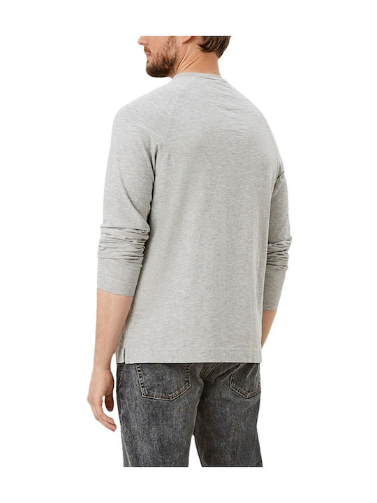 S.Oliver Men's Long Sleeve Blouse Gray