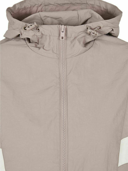 TB2664 Women's Short Lifestyle Jacket for Winter with Hood Rose/Whitesand