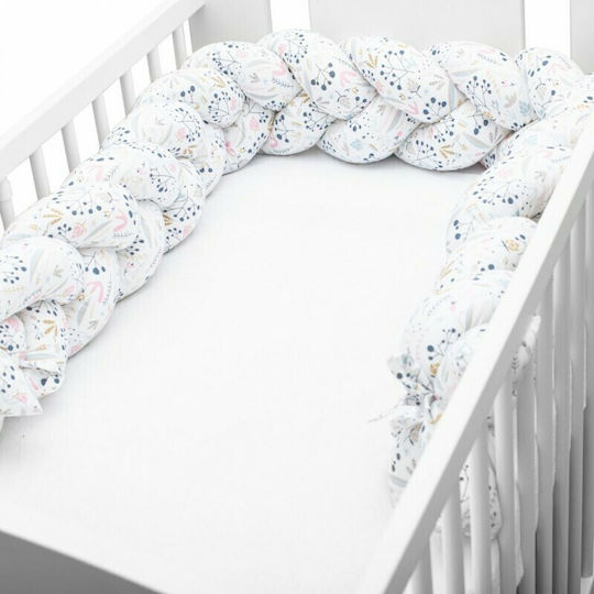 New Baby Rowan Crib Bumpers Braided Inside White 19x225cm