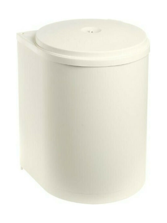 Cyclops Coș de Gunoi Plastic pentru Dulap Alb 13lt 1buc