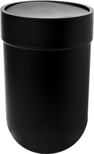Umbra Plastic Push Black Waste Bin 6lt
