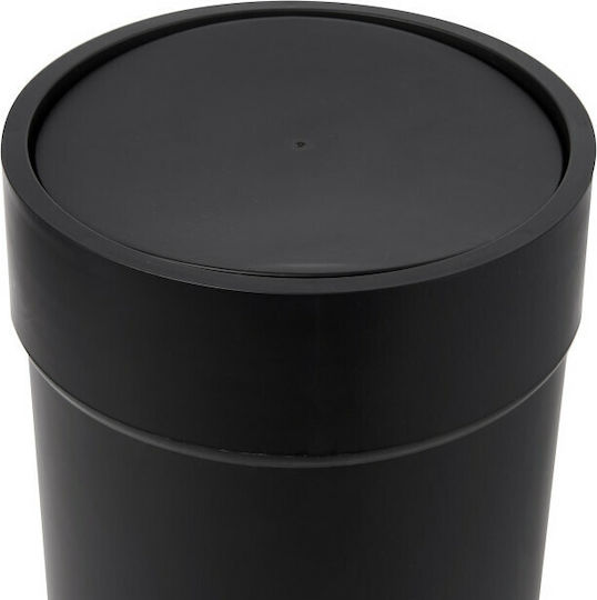 Umbra Plastic Push Black Waste Bin 6lt