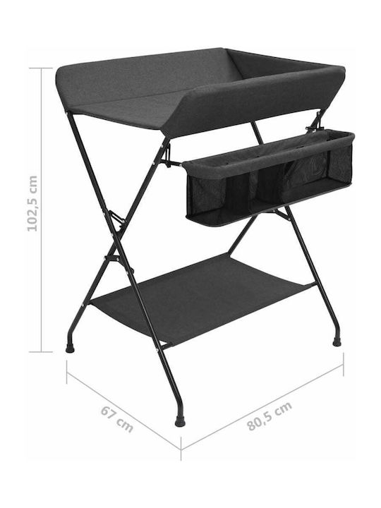 Baby Wickelkommode Möbel Grau 80x67x102cm