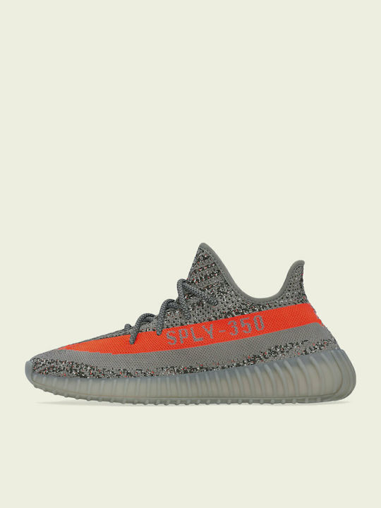 adidas Yeezy Boost 350 V2 Sneakers Beluga Rf Steeple Gray Solar Red  GW1229