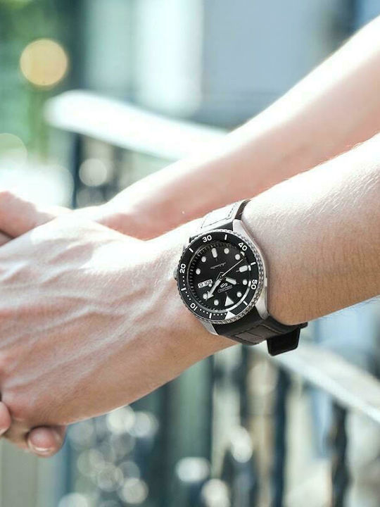 Seiko 5 Sports SKX Specialist Style Ρολόι Αυτόματο με Δερμάτινο Λουράκι