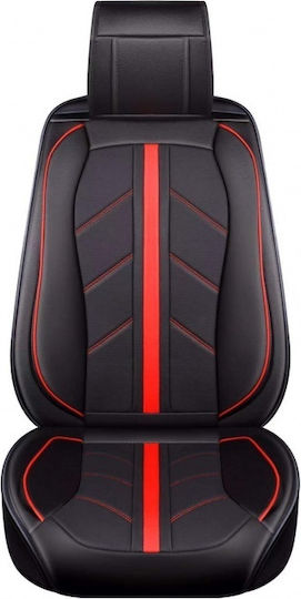 Waterproof Car Seat Covers Set 9 Pieces Leatherette Red / Black