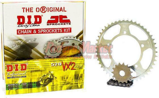 DID Kit lanț și pinion pentru Kawasaki Versys 650 2007-2014 / ER6 N/F 2006-2014