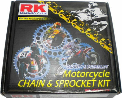 RK Chain & Sprocket Kit (15-39-428SB) for Yamaha Crypton-X 135 112L