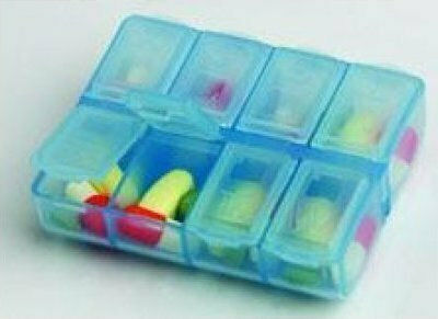 Alfa Care AC-660 Wöchentlich Pill Organizer with 8 Compartments in Blau color AC-660