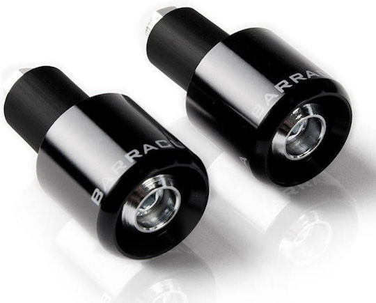 Barracuda Motorcycle Handlebar Counterweights Racing Bar Ends Αλουμινίου in Black Colour N1000-N