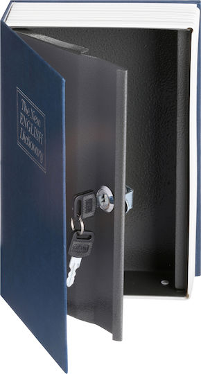 ACP The New English Dictionary Book Safe with Lock Blue 24x15x5.5cm