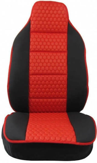 Set Autositzlehnen 2Stück Kunstleder Rot / Schwarz