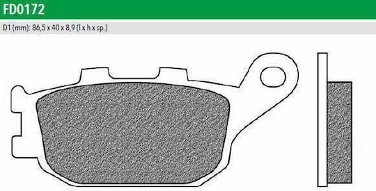 Newfren Motorcycle Brake Pads Rear F174 for Kawasaki Versys 1000 Z1000 Z750 Z800 Piaggio One Storm Yamaha XT