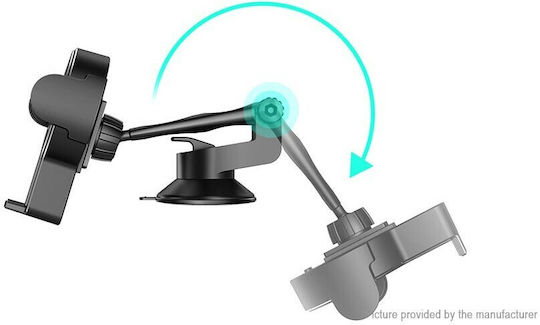 Rock W2 Pro 2 in 1 Qi Wireless Charger Car Mobile Mount with Adjustable Hooks Black