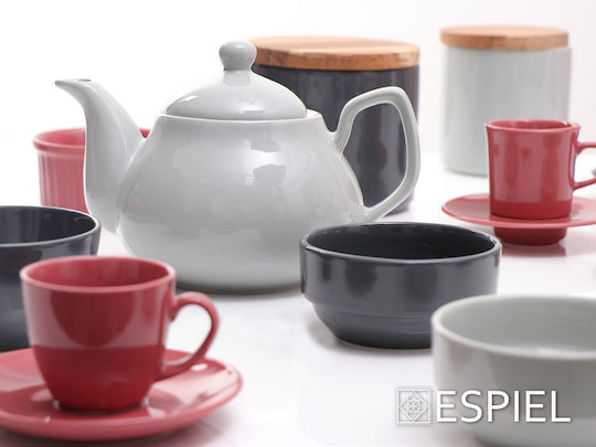 Espiel Essentials Teapot Ceramic Light Grey 850ml