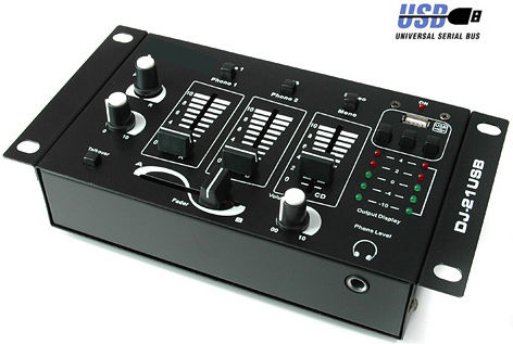 Caowue DJ-211USB 8124 Αναλογικός Μίκτης 2 Καναλιών