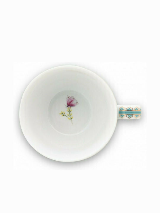PiP Studio Blushing Birds Tasse Cappuccino aus Porzellan Blue 280ml