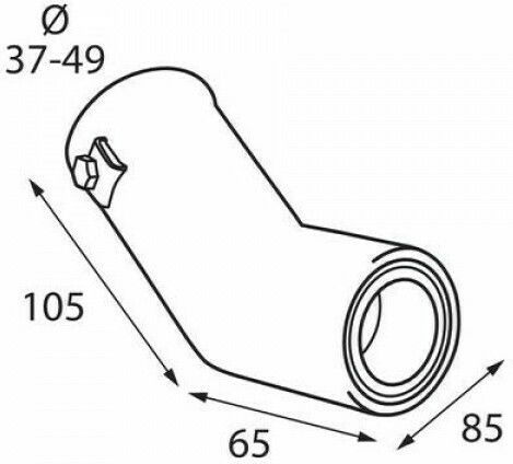 Lampa Exhaust Muffler TS-20 for Universal Καμπυλωτή Φ37-49mm