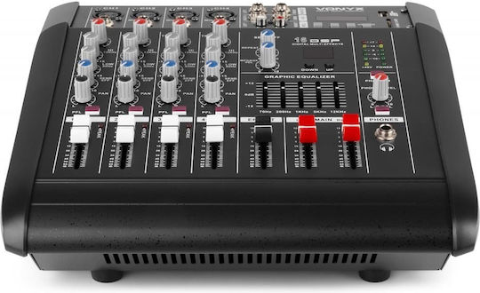 Vonyx AM5A 172.573 Active Analog 5 Channel Console with Phantom Power & 4 XLR Inputs & Bluetooth