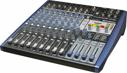 Presonus StudioLive AR12c Consolă Analogică 14 Canale cu Putere fantomă & 8 Intrări XLR & Bluetooth