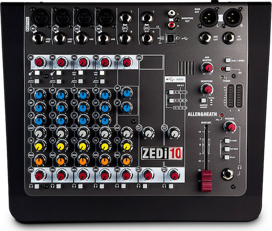 Allen & Heath ZEDi10 Analoge Konsole 10 Kanäle mit Phantom Power & 4 XLR-Eingänge