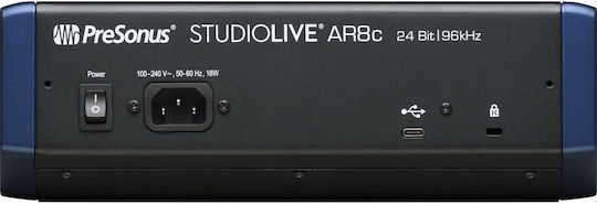Presonus StudioLive AR8c APA2020-00045 Analoge Konsole 8 Kanäle mit Phantom Power & 4 XLR-Eingänge & Bluetooth