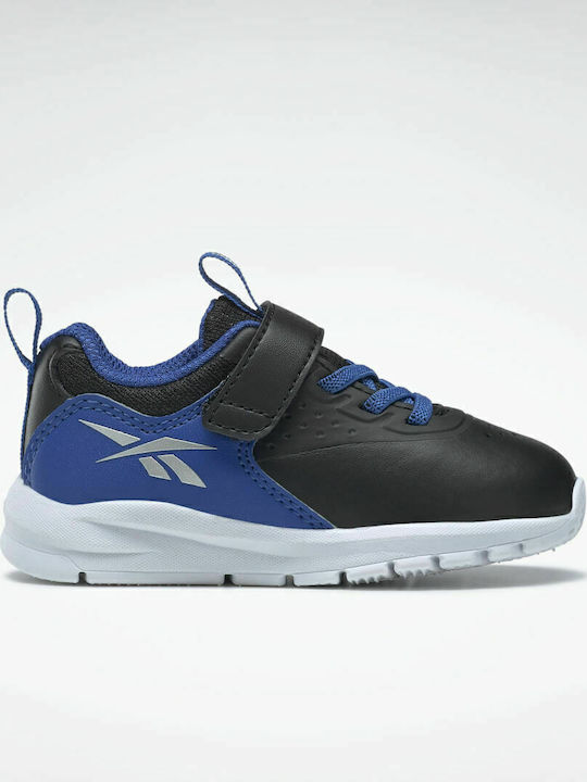 Rush Runner Rush Runner 4 Kids Sports Shoes Running with Hoop & Loop Closure Core Black / Court Blue / Silver Metallic