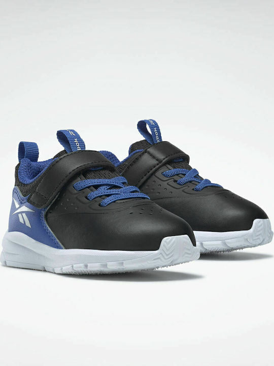 Rush Runner Rush Runner 4 Kids Sports Shoes Running with Hoop & Loop Closure Core Black / Court Blue / Silver Metallic