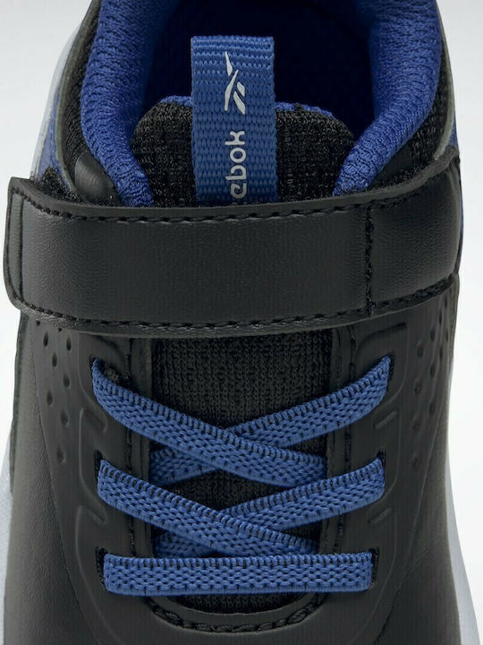 Rush Runner Rush Runner 4 Kids Sports Shoes Running with Hoop & Loop Closure Core Black / Court Blue / Silver Metallic
