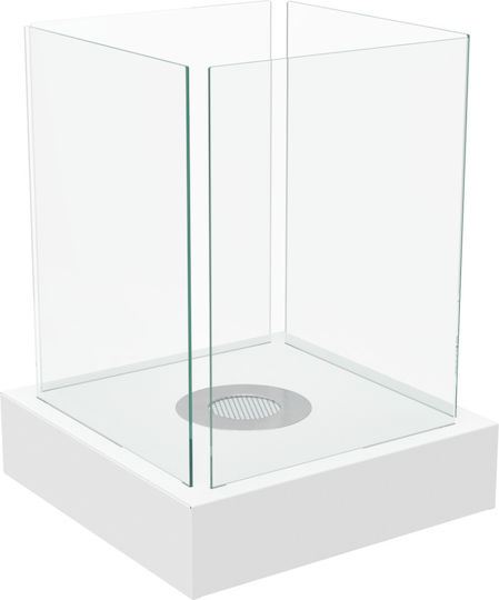 Kratki Tango 4 Tuv Indoor Desktop Bioethanol Fireplace White 40x40x52.3cm