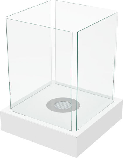 Kratki Tango 4 Tuv Indoor Desktop Bioethanol Fireplace White 40x40x52.3cm