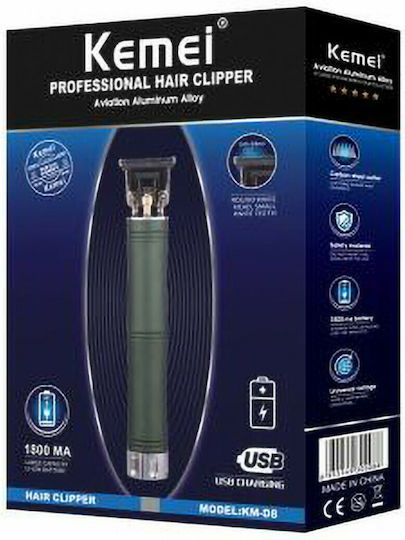 Kemei Trimmer Rechargeable Green KM-D8