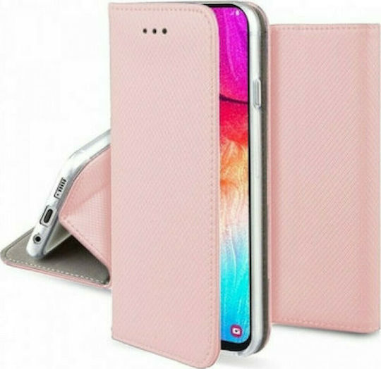Forcell Smart Magnet Book Δερματίνης Ροζ Χρυσό (Galaxy A12)