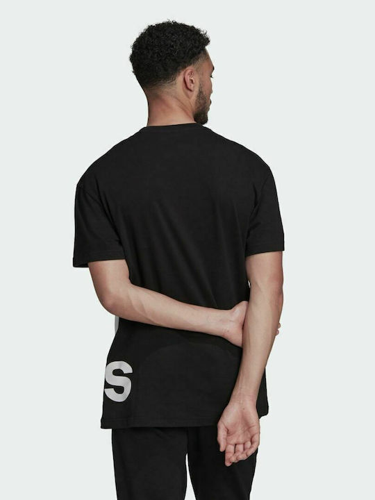 Adidas Essentials Ανδρικό T-shirt Black / White με Λογότυπο
