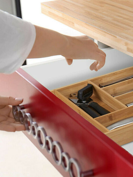 Relaxdays Wooden Drawer Cutlery Tray 43x30.5x5cm Brown
