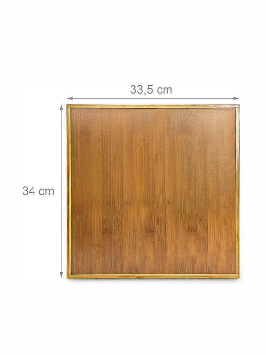 Relaxdays Wooden Drawer Cutlery Tray 34x33.5x4.2 cm Brown