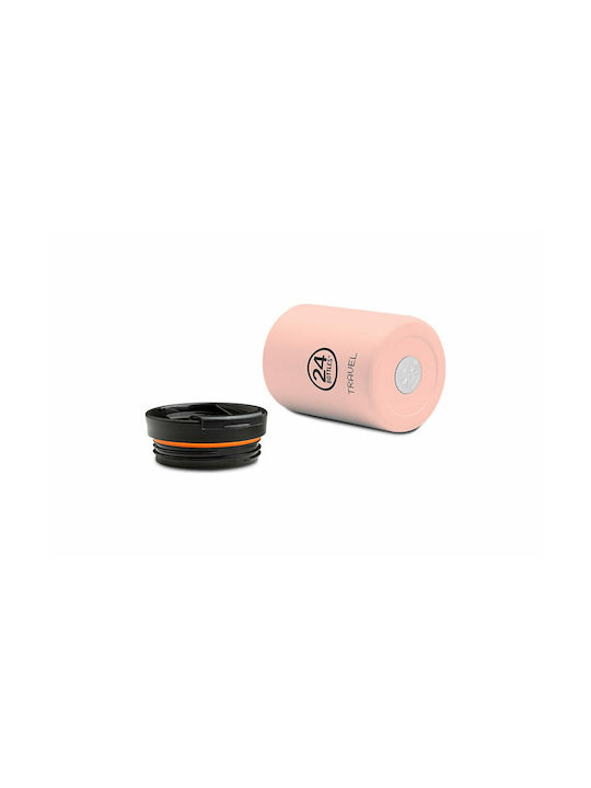 24Bottles Travel Tumbler Δοχείο Φαγητού Inox Θερμός Ροζ 350ml