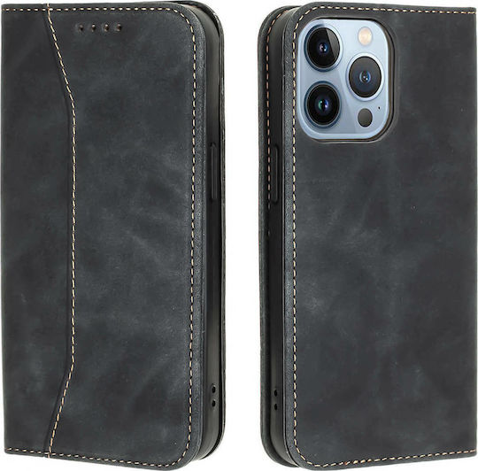 Bodycell PU Leather Wallet Piele artificială Negru (iPhone 13 Pro Max)