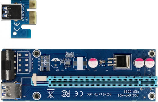 DeLock PCI Express x1 προς x16 με 60 εκ. USB