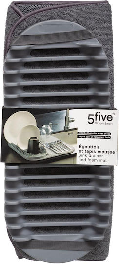 5Five Plastic Grey Dish Drainer 43.5x42x4.5cm