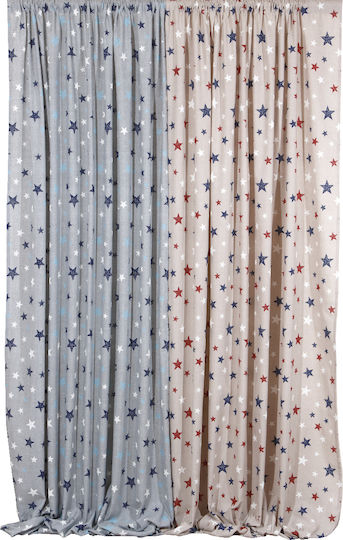 Viopros Kids Rod Pocket Curtain Sky Red 651734 140x270cm