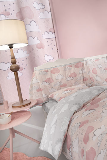Guy Laroche Детска завеса Cloudy с пампуси Pink 1152030121002 145x270cm