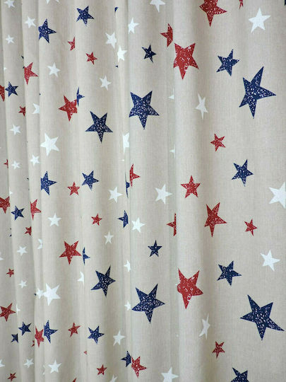 Viopros Kids Rod Pocket Curtain Sky Red 651734 140x270cm