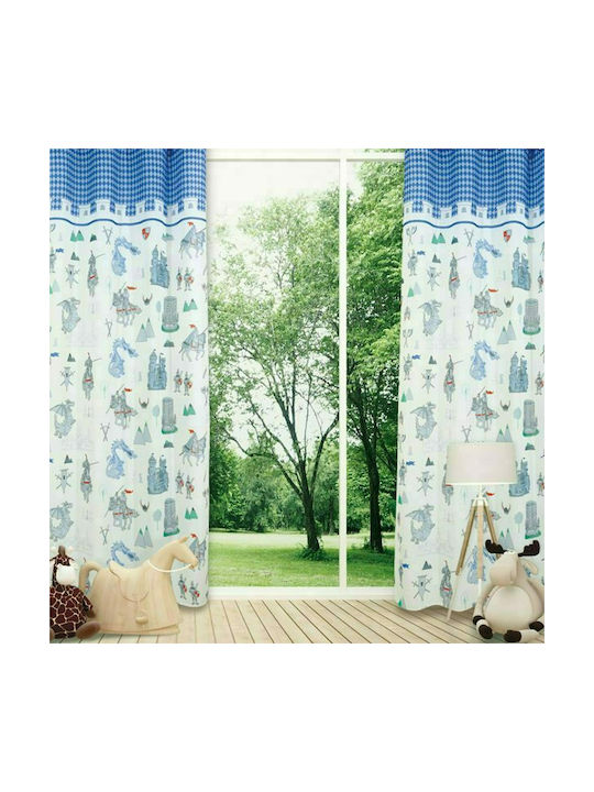 Das Home Παιδική Κουρτίνα 2121 με Τρουκς Γαλάζια 140x280εκ.