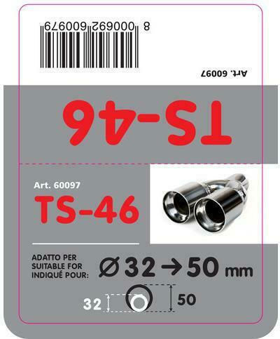 Lampa Exhaust Muffler TS-46 Universal Double F32-50