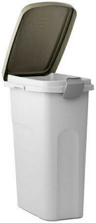 Stefanplast Cibo Plastic Food Storage Container for Dog & Cat 15lt in White Color