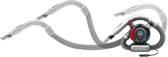 Black & Decker Car Handheld Vacuum Dry Vacuuming with Power 12.5W & Lighter Cable 12V Gray