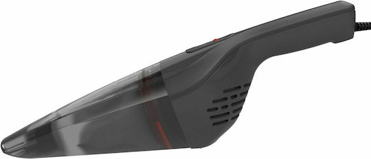 Black & Decker Σκουπάκι Αυτοκινήτου Στερεών με Ισχύ 9W & Καλώδιο Αναπτήρα 12V Grey, Red